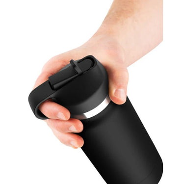 PDX Plus Fap Flask Thrill Seeker Discreet Stroker - Flip-top suction control valve for personalized pleasure in a discreet water bottle.